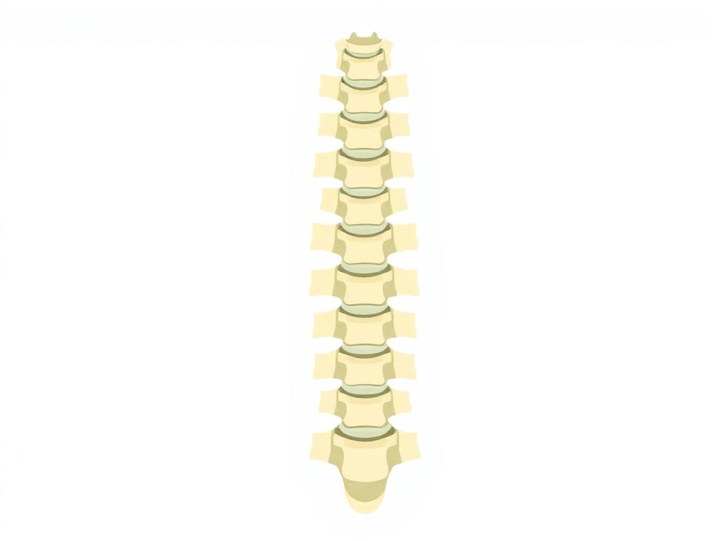Illustration of spinal vertebrae with an intervertebral disc