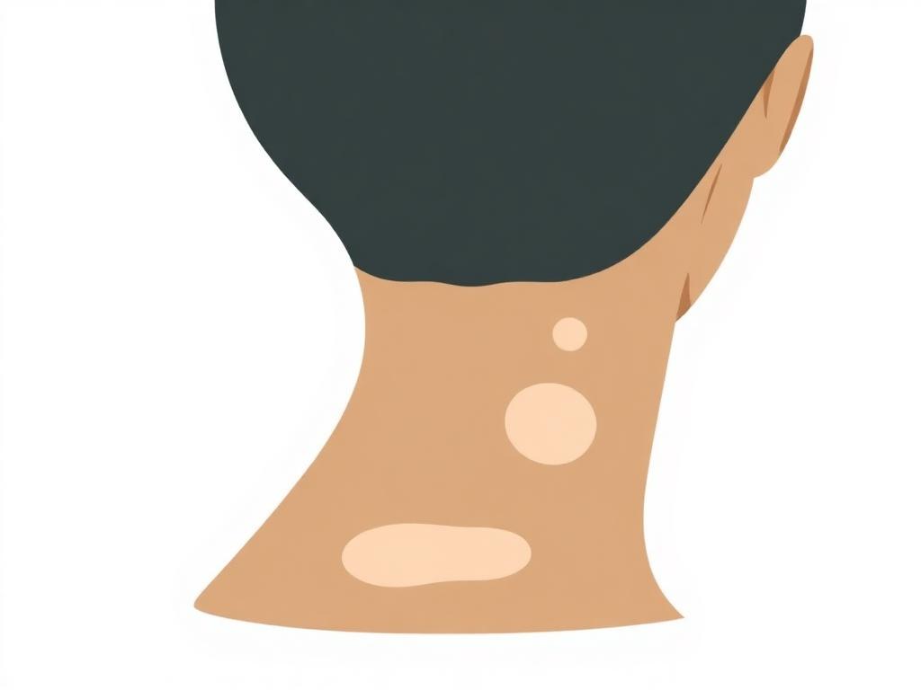 Respectful illustration of skin with light coloured patches