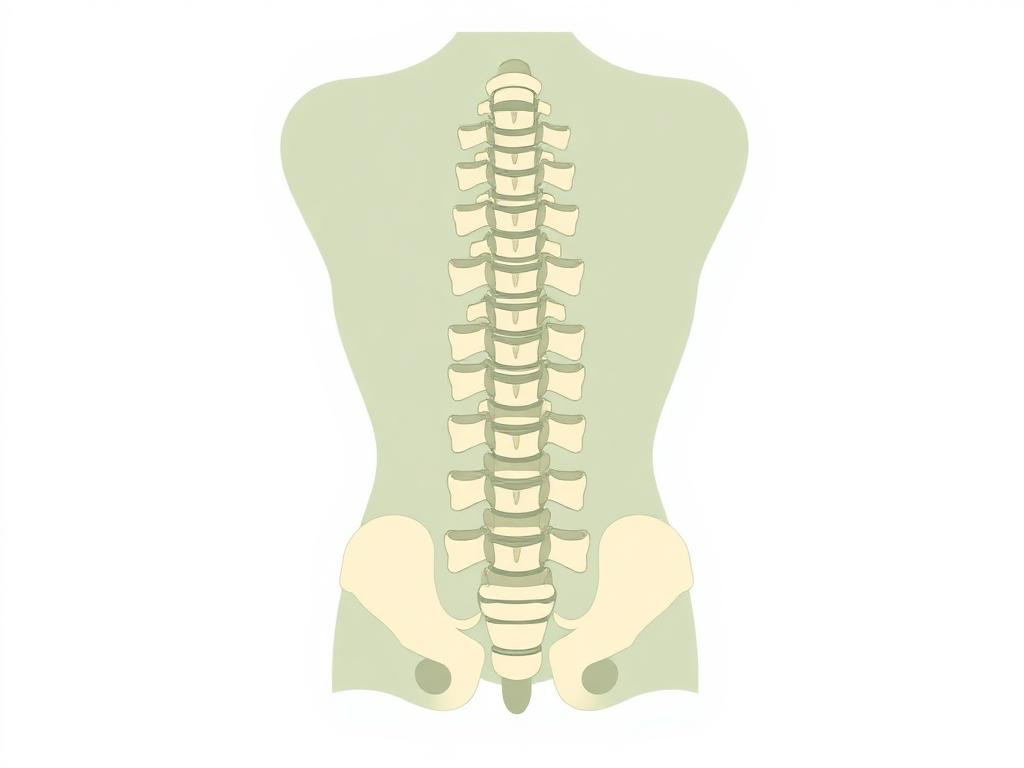 Illustration of the lower back and lumbar spine
