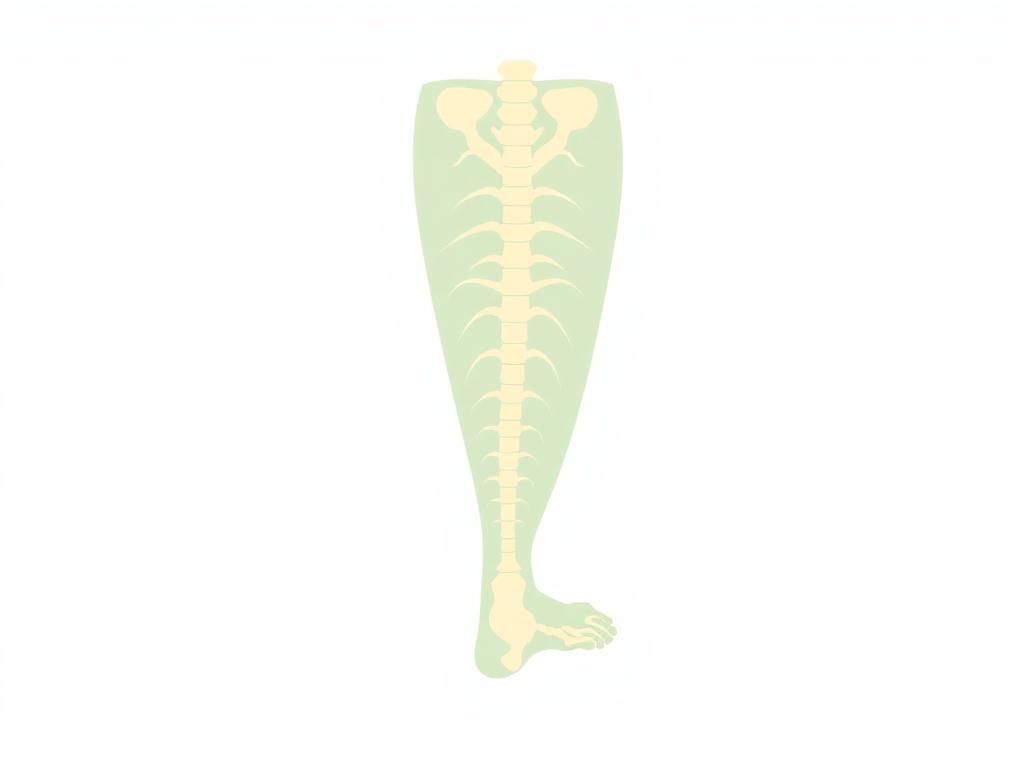Illustration of the sciatic nerve pathway from the lower back to the leg