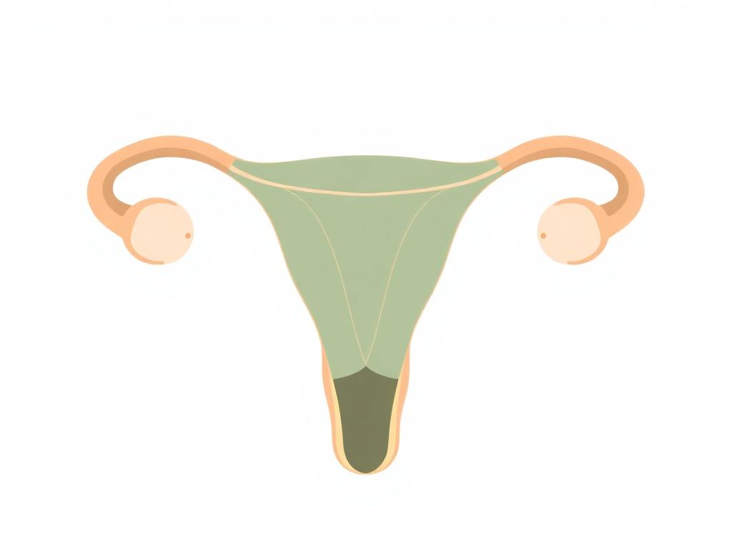 Clean anatomical illustration of a uterus